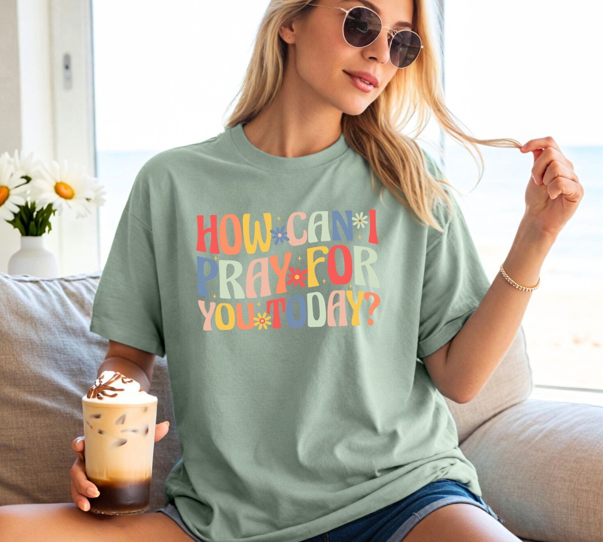 Comfort Colors® How Can I Pray For You Today Shirt, Christian T-Shirt, Faith Shirt, Religious Shirt, Waymaker Shirt, Christian Gift, Church Shirt, Faith Tee